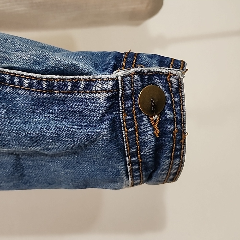 Mono B Jacket Denim Distressed Blue Size M - Picture 8 of 14